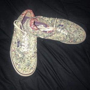 Multi colored/ splatter painted vans